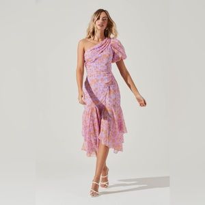 One shoulder cocktail dress